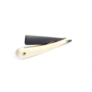 Navaja de barbero profesional de acero inoxidable de alta calidad, plegable, con hoja recta y logotipo personalizado - Product Image 3