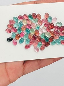 Cuentas de Turmalina Natural Multicolor, Gemas Sueltas para Anillos, Colgantes y Joyería, Calidad AAA, Corte Ovalado, Venta al Por Mayor - Product Image 6