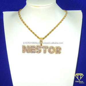 Hip Hop Jay Pendant <b>Iced</b> <b>Out</b> <b>Chain</b> Necklace Fashion Jewelry Bling Jay Pendant Gold Hip Hop <b>Chain</b> Moissanite Jewelry - Product Image 2