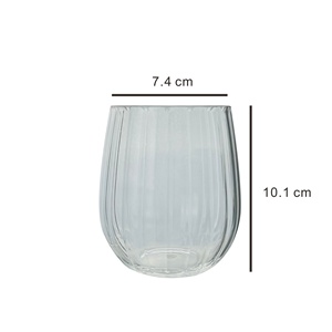 Copas de Vino sin Tallo de Plástico con Diseño Acanalado de Color Personalizado para Fiestas en Casa y Restaurantes - Product Image 4