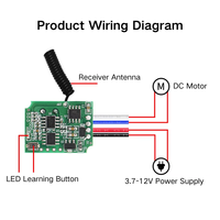 Módulo Mini Controlador de Avance y Retroceso del Motor y Circuito de Control de Avance y Retroceso del Motor para Control Remoto Inteligente de Motor Básico