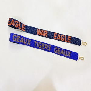 Sangles perlées pour sacs, brodées à la main, pour équipes de football, sacs bandoulière, sacs de sport, sacs de match universitaires - Product Image 2