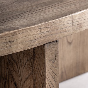 <b>Rustic</b> Wooden Coffee Table Handmade Solid Wood Round Top Living Room Furniture Natural Finish Durable Eco-Friendly - Product Image 4