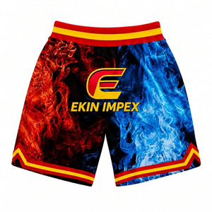 Shorts de basketball personnalisés pour hommes, 100% coton, écologiques, à séchage rapide, en molleton, athlétiques, OEM, streetwear, shorts de sport - Product Image 1