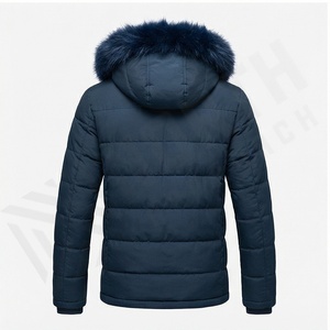 Chaqueta Parka informal para hombre, gabardina cálida de invierno con capucha, piel de oveja, tela de lona de talla grande, patrón de ocio al aire libre - Product Image 3