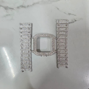 Reloj de Lujo con Diamantes Moissanite VVS, Estilo Hip Hop, Acero Inoxidable, Cuadrado de 40 mm, Movimiento Mecánico Miyota, Fecha Automática, Esfera Analógica, Caja Completamente con Diamantes - Product Image 3