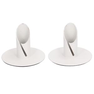 เชิงเทียนสีขาวโลหะสีขาวแบบไม่ลื่นแท่นวางเทียนที่มีความต้องการสูงดีไซน์ที่น่าสนใจทำด้วยมือ - Product Image 1