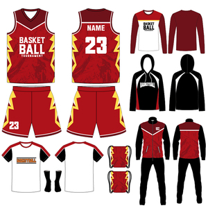 Basketball Tournament Uniforms Men's 100% Polyester Sublimated Quick Dry <b>Athletic</b> Fit Sleeveless Jersey Shorts Full Set - Product Image 2