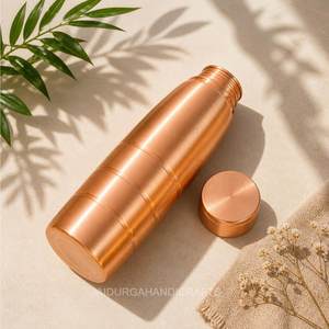 100% Purity Copper Water Bottle Healthy Living Wellness Gift Handmade Best Quality Hot Selling Sale For Water Storage Bottle - Product Image 5