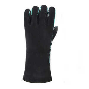 New Design Custom Logo Long Sleeve Hand Safety Welding Work <b>Gloves</b> Cowhide Leather Heat Resistant Welder Working <b>Gloves</b> - Product Image 3