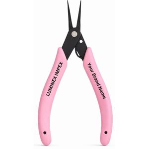Xuron 450BN Precision Bent Nose Pliers Pink Handle Jewelry <b>Craft</b> <b>Wire</b> Tool OEM Custom Logo Factory Supply - Product Image 1