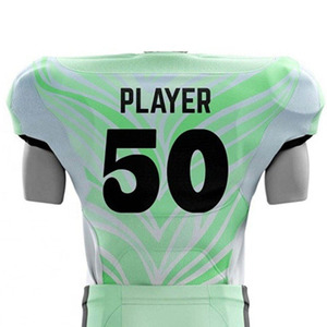 Uniforme de Fútbol Americano Sublimado Personalizado, Conjunto de Camiseta y Pantalones de Fútbol Americano Verde Menta para Hombre - Product Image 6