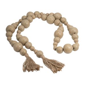Guirnalda de Cuentas de Resina Blanca con Borlas, Decoración Rústica Boho para el Hogar, Adorno Colgante - Product Image 3