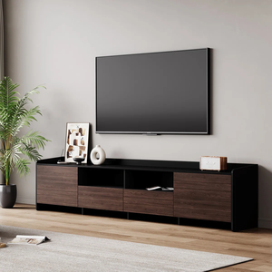 Muebles para TV de madera de mango para sala de estar y dormitorio de Vietnam, diseño moderno, gestión de cables, amplio almacenamiento, muebles para el hogar independientes - Product Image 1