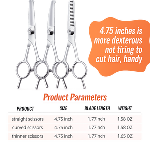 Juego de tijeras de primera calidad para el cuidado de mascotas, fabricadas con acero inoxidable de alta calidad, kit profesional para cortar el pelo de perros y gatos con estuche - Product Image 2