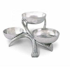 Cuenco de aluminio con forma novedosa, cuenco de aluminio decorativo para frutos secos, aperitivos, plato de caramelo, cuenco para servir - Product Image 1