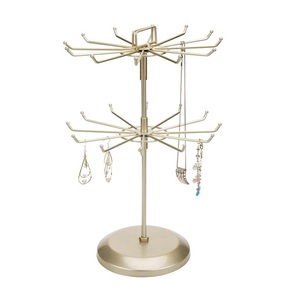 Decorative <b>Metal</b> Jewelry Stand Organizer With Tree Design For Necklace <b>Bracelet</b> Earrings Display For Home Decor - Product Image 1
