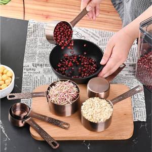 Decorative Kitchenware <b>Measuring</b> Cups And Spoon Set With Shiny Polished Handmade Tabletop Baking <b>Tools</b> Supplies In Lowest Price - Product Image 4