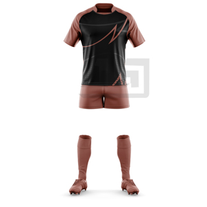 ชุดยูนิฟอร์มสโมสรรักบี้แบบสั่งทำ เสื้อเจอร์ซีย์แบบซับลิเมชั่น กางเกงขาสั้น ระบายอากาศได้ดี น้ำหนักเบา กันลม ชุดกีฬาประสิทธิภาพสูง ปักลาย 3 มิติ - Product Image 2