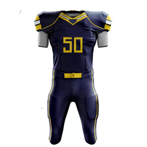 Ensemble d'uniformes de football américain sublimés avec des couleurs résistantes à la décoloration et un tissu de qualité supérieure Uniforme de football américain personnalisé - Product Image 1