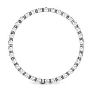 18K White Gold Cluster Diamond Tennis <b>Bracelet</b> | Round Brilliant Halo Eternity <b>Bracelet</b> for Women | Bridal Wedding Anniversary - Product Image 6