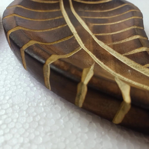 Support à encens vintage en bois sculpté à la main, brûleur de parfum pour la décoration des temples et la méditation yoga - Product Image 5