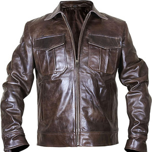 Chaqueta Bomber de Piel de Oveja Genuina para Hombre, de Alta Calidad, Personalizada, con Cuello Alto y Logotipo Frontal, Marca SANCHAL INTERNATIONAL - Product Image 3