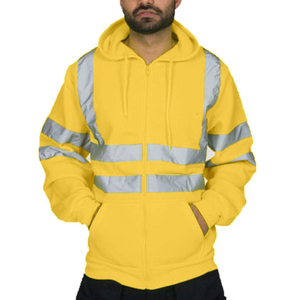 Ropa de Seguridad Reflectante de Alta Visibilidad, Sudadera con Cremallera, Tela de Alta Calidad, Ropa de Trabajo de Seguridad para Hombre, Sudaderas con Cremallera - Product Image 1
