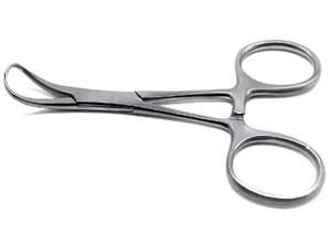 Pince à serviette chirurgicale Backhaus avec articulation à boule et à rotule, 14 cm, en acier inoxydable, à vendre - Product Image 2