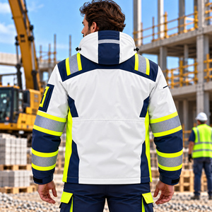 2026New Hi Vis <b>Reflective</b> Safety <b>Jacket</b> Waterproof Windbreaker Outdoor Construction Coat for <b>Men</b> Custom Logo - Product Image 3