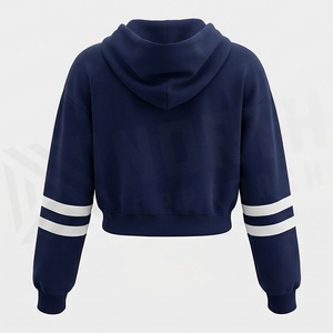 Hoodie Crop Top Premium Respirant pour Femme – Sweat-shirt Décontracté Streetwear Tendance avec Logo Personnalisé - Product Image 2
