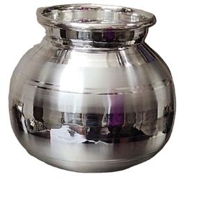 Kalash en aluminium à finition lisse pour les rituels hindous de puja, le culte des temples et la décoration spirituelle de la maison - Product Image 1