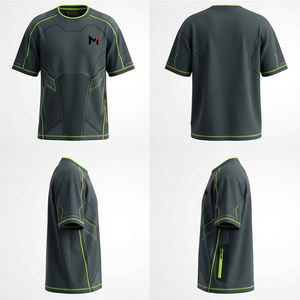 Multi-Panel <b>Patchwork</b> T-<b>shirt</b> Color Block Design Streetwear Fashion Custom Construction Cotton Blend Men's Oversized Fit Quick - Product Image 6