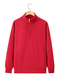 Sudadera con capucha de invierno de alta calidad, de algodón y poliéster, con media cremallera, para mujer, impermeable, con estampado, cómoda, informal y a la moda. - Product Image 2