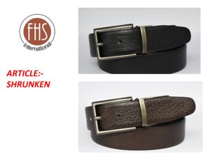 Cinturón de Cuero Reversible de Alta Calidad para Hombre FHS International - Cinturón Formal Texturizado Mate Pequeño para Hombre - Product Image 4