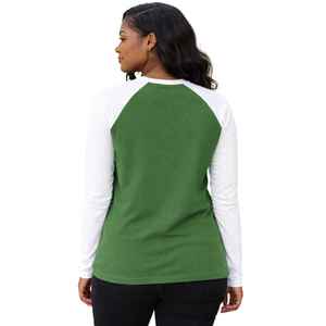 Chemise à manches longues raglan vert émeraude Iota Phi Lambda Sorority, manches blanches, vêtements à lettres grecques, haut décontracté pour femme, qualité supérieure - Product Image 4