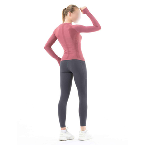 Premium Women Yoga <b>Top</b> High Athletic <b>Vest</b> Breathable Workout Shirt Gym Apparel <b>Long</b> Sleeve Tank Soft Compression Fitness - Product Image 3