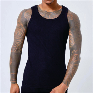 High Quality Casual Sleeveless Summer Fitness Bodybuilding Gym Tank Tops Wholesale <b>Mens</b> <b>Singlet</b> Breathable Quick Dry Knitted - Product Image 2