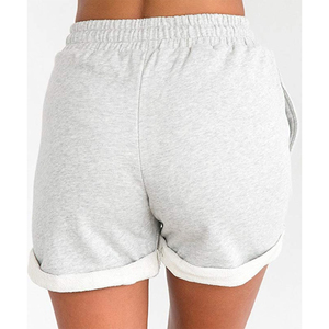 OEM Best <b>Polyester</b>/Cotton Custom Logo Printing Casual Plus Size Fitness Gym Wear Fleece <b>Shorts</b> Women Running Sweat <b>Shorts</b> - Product Image 2