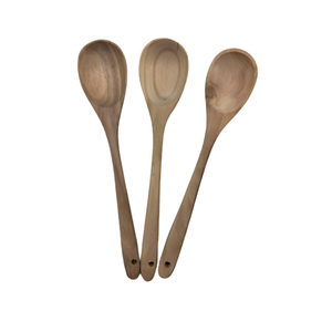 Espátula ranurada de madera vietnamita hecha a mano con madera natural para freír, voltear, revolver y preparar en la cocina a diario. - Product Image 4