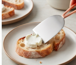 Premium Stainless Steel <b>Cheese</b> Spreader <b>Knife</b> With Elegant Loop Handle Flatware For Smooth Butter And <b>Cheese</b> Serving Use - Product Image 5