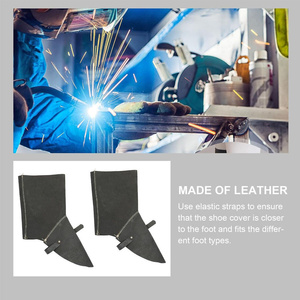 Guêtres de soudeur en cuir de vachette pleine fleur, conception personnalisée, robustes, résistantes à l'abrasion, pour la construction et la lutte contre les incendies, vente en gros - Product Image 2