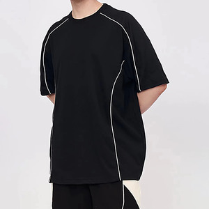 T-shirts sportifs en tricot de qualité supérieure pour hommes, vêtements de sport décontractés, manches longues, col rond, coton, logo personnalisé, OEM, ODM, vente en gros - Product Image 6