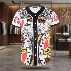 Maillots et chemises de baseball personnalisés avec logo imprimé par sublimation, service OEM sur mesure, matière polyester/coton - Product Image 3