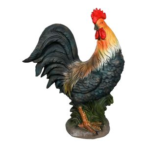 Adorno de Jardín con Forma de Gallo de Hormigón, Elegante Escultura de Gallina para Decoración de Patio o Jardín - Product Image 1