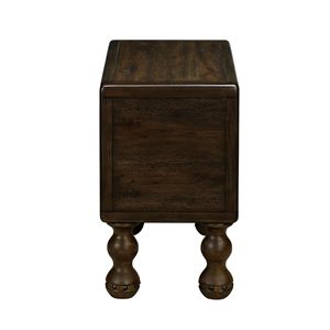 Solid Wood Rectangle 23.6 Inch Narrow Side <b>Table</b> Drawer Vintage <b>Bedside</b> Nightstand for <b>Small</b> Spaces End <b>Table</b> - Product Image 6