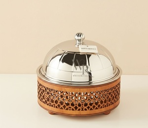 Plat de service et de maintien au chaud haut de gamme en acier inoxydable pour table de fête du Ramadan et de l'Aïd, ustensile de cuisine pour la cuisson et le service des aliments - Product Image 6