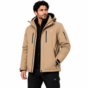 Unisex Khaki Men's <b>Jackets</b> Waterproof Softshell Hooded Tactical Outerwear Custom Logo OEM Wholesale Supplier - Product Image 4