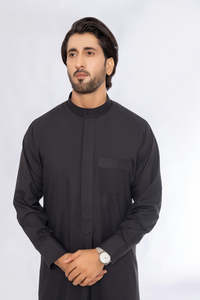 Túnica tradicional omaní para hombre, jubba islámica, ropa árabe musulmana, camisa larga hasta el tobillo, tamaño y colores personalizados disponibles. - Product Image 2