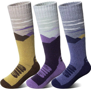 Chaussettes thermiques en laine pour hommes, hauteur genou, pour le ski, la randonnée, l'hiver, les sports de plein air, respirantes, épaisses, durables - Product Image 1